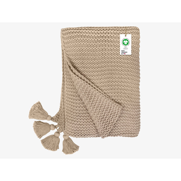 A1 Home Collections LLC Chunky Knit Organic Throw Blanket Wayfair